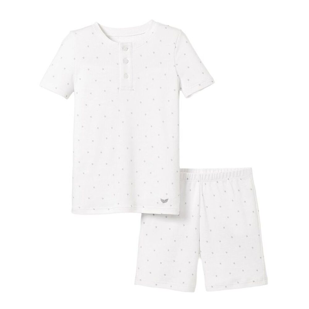 Petite Plume Grey Stars Tight Fit Short Set, Multicolor